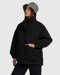 Roxy This Time Puffer - Anthracite