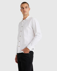 RVCA Base Linen LS Shirt - White
