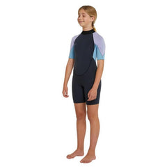 O'Neill Girls Reactor II BZ SS Springsuit 2mm - Gunmetal/Mist/Fog