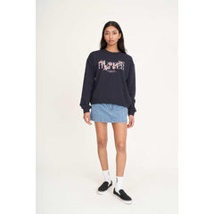Huffer Womens Slouch Crew 350/Garden Party - Navy