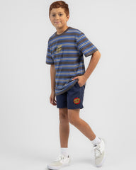 Santa Cruz Classic Dot Cruzier Youth Beach Short - Navy