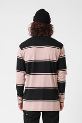 RPM Stripe L/S Tee - Black/Sand