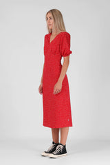 RPM Rubi Midi Dress - Red