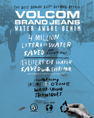 Volcom Solver Denim Jeans - Black On Black (BKB)