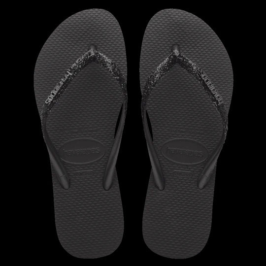 Glitter havaianas black outlet