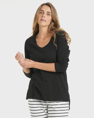Betty Basics Bonnie Long Sleeve Top - Black