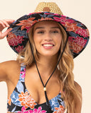 Roxy Pina To My Colada Hat -Anthracite Tropical Oasis