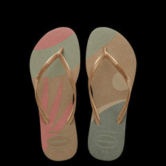 Havaianas Kids Slim Palette Glow - Sand Grey/Golden