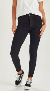 Junkfood Slip Ankle Grazer Jean - Black