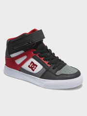 DC Youth Pure high Top EV - White/Grey/Red