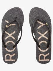 Roxy Viva Glitter V Sandal - Black