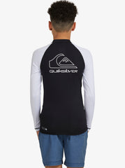 Quiksilver Youth On Tour Long Sleeve UPF 50 Rash Vest - Black