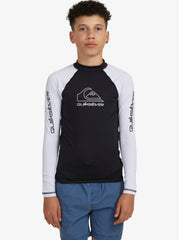 Quiksilver Youth On Tour Long Sleeve UPF 50 Rash Vest - Black