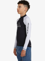 Quiksilver Youth On Tour Long Sleeve UPF 50 Rash Vest - Black