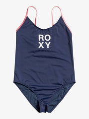 Roxy Girls 8-14 Girl Summer Good Wave One Piece Swimsuit - Mood Indigo