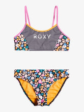 Roxy Girls Active Joy Bralette Set - Anthracite Flower Power