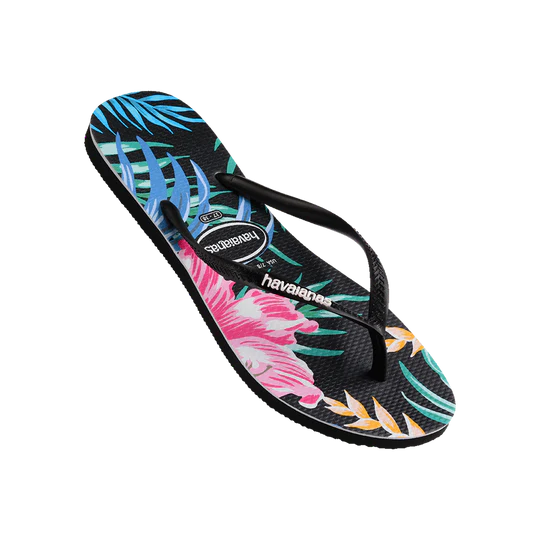 Havaianas slim floral black 2025