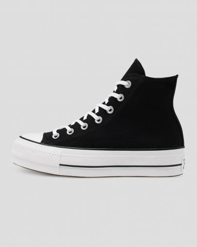 Converse Chuck Taylor Lift Canvas High Top Black White Out