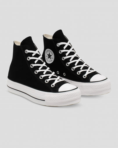 Welsprekend vervaldatum Medewerker Converse Chuck Taylor Lift Canvas High Top - Black/White – Out There Surf