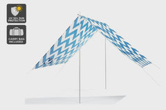 Komodo UV50 Beach Shade Tent - Blue/White