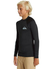 Quiksilver Everyday 8-16 Solid UPF50 Youth LS Rashie - Black
