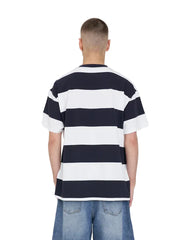 Huffer Game Day Stripe Tee - Navy/White