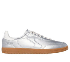 Skechers Womens Hotshot Perfectly Polished Sneaker - Silver