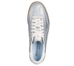 Skechers Womens Hotshot Perfectly Polished Sneaker - Silver