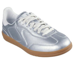 Skechers Womens Hotshot Perfectly Polished Sneaker - Silver