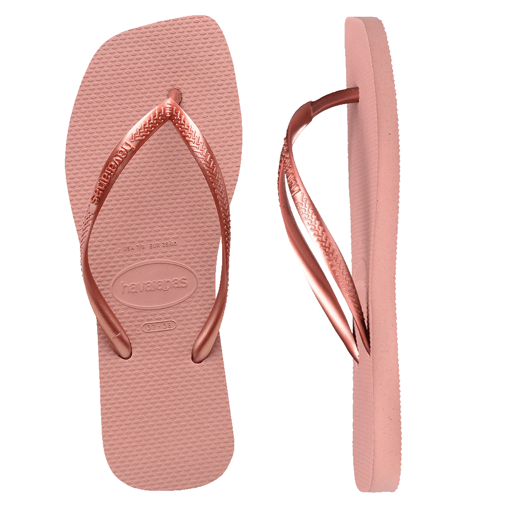 Havaianas Slim Square Logo Pop-Up - Crocus Rose