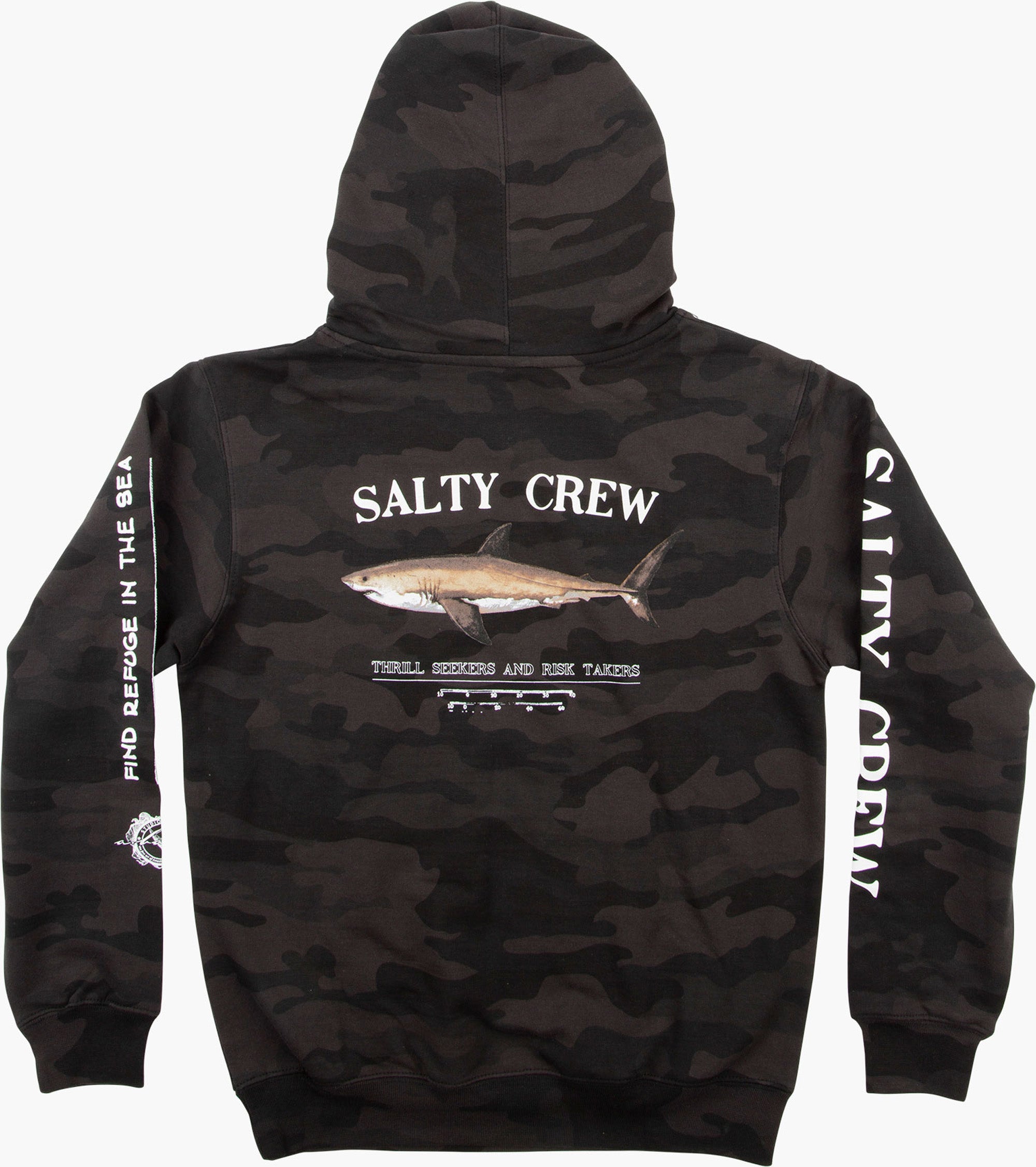 Salty Crew Bruce Hood Fleece - Black Camo
