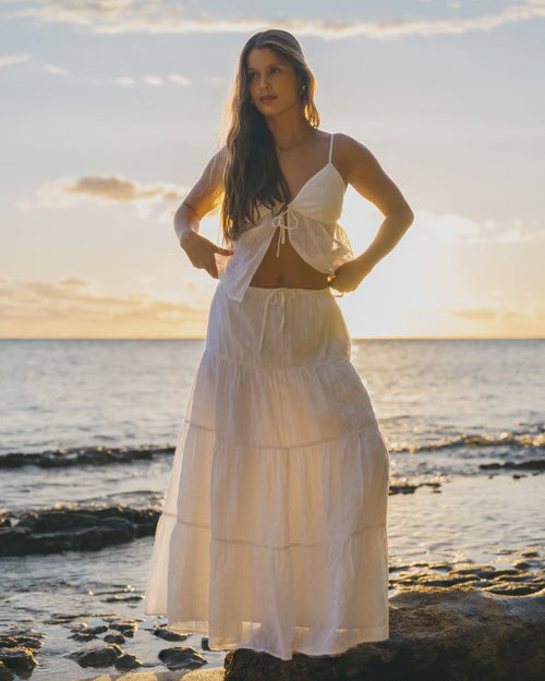Billabong High Tides Maxi Skirt - White