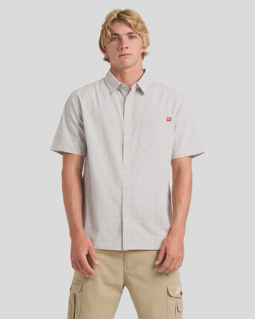 Quiksilver Testament Short Sleeve Shirt - Grey Violet