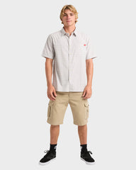 Quiksilver Testament Short Sleeve Shirt - Grey Violet