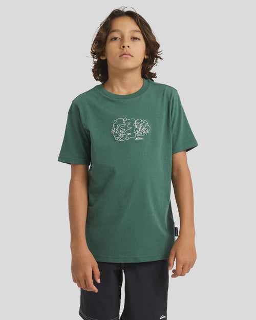Quiksilver Youth 8-16 Tiki SS Tee - Jungle Green