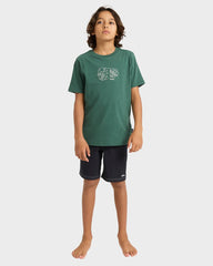 Quiksilver Youth 8-16 Tiki SS Tee - Jungle Green