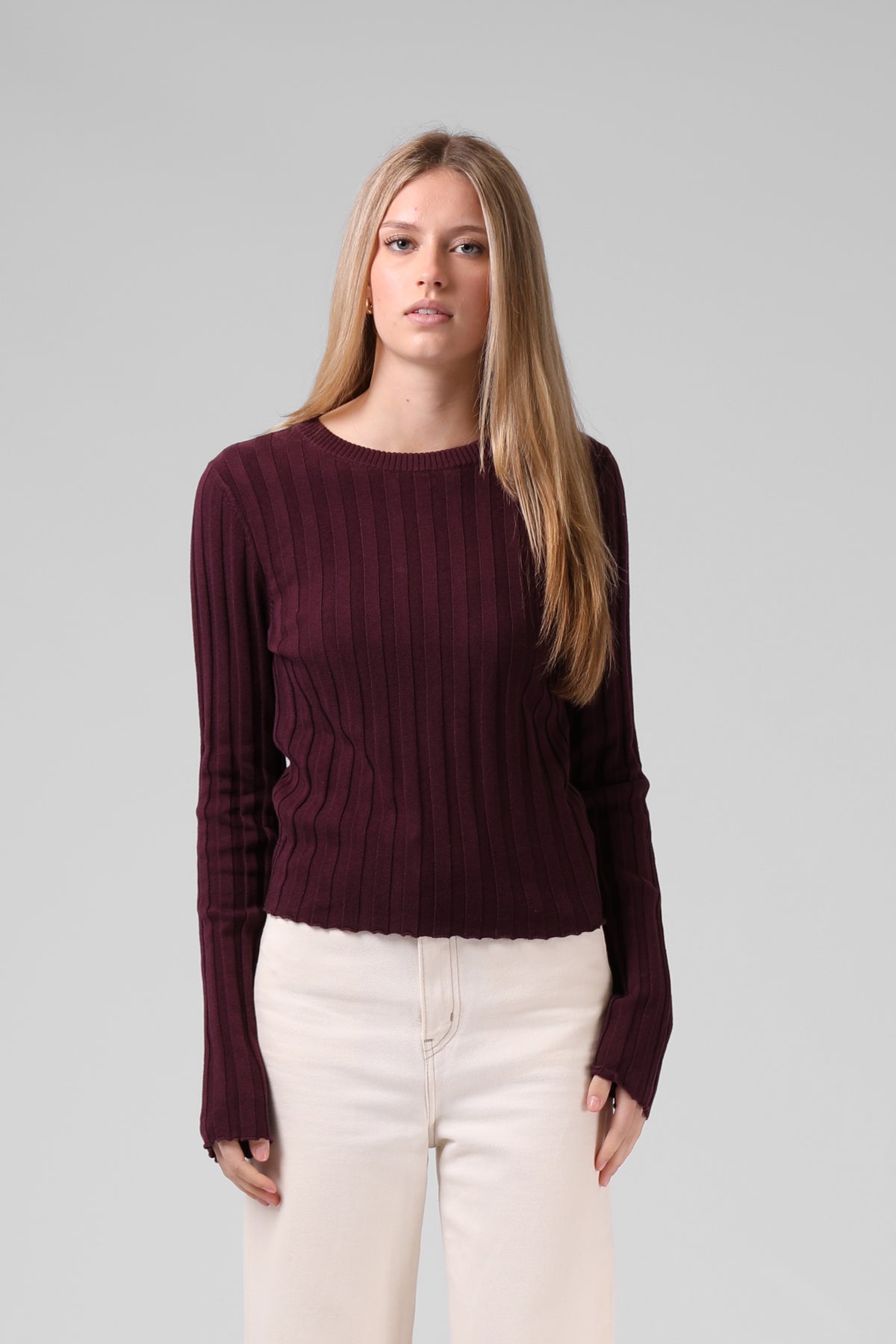 RPM Wide Knit LS - Plum