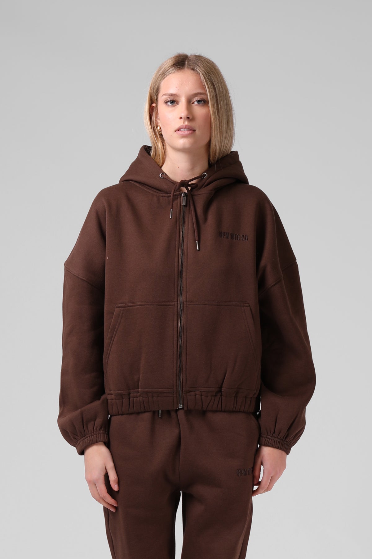 RPM Zip Thru Hood - Brunette Brown