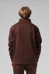 RPM Track 1/4 Zip Sweater - Brunette Brown