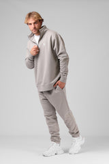RPM Track 1/4 Zip Sweater - Pewter