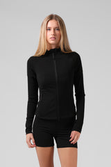 RPM Womens Active Zip Thru Sports Jacket - Black