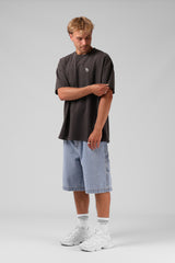 RPM Mens Sanded Oversized Tee - Charcoal