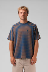 RPM Mens Stripe Raglan Tee - Navy