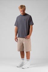 RPM Mens Stripe Raglan Tee - Navy