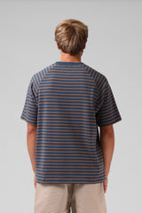 RPM Mens Stripe Raglan Tee - Navy