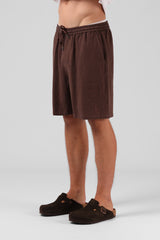 RPM Mens Linen Short - Chocolate