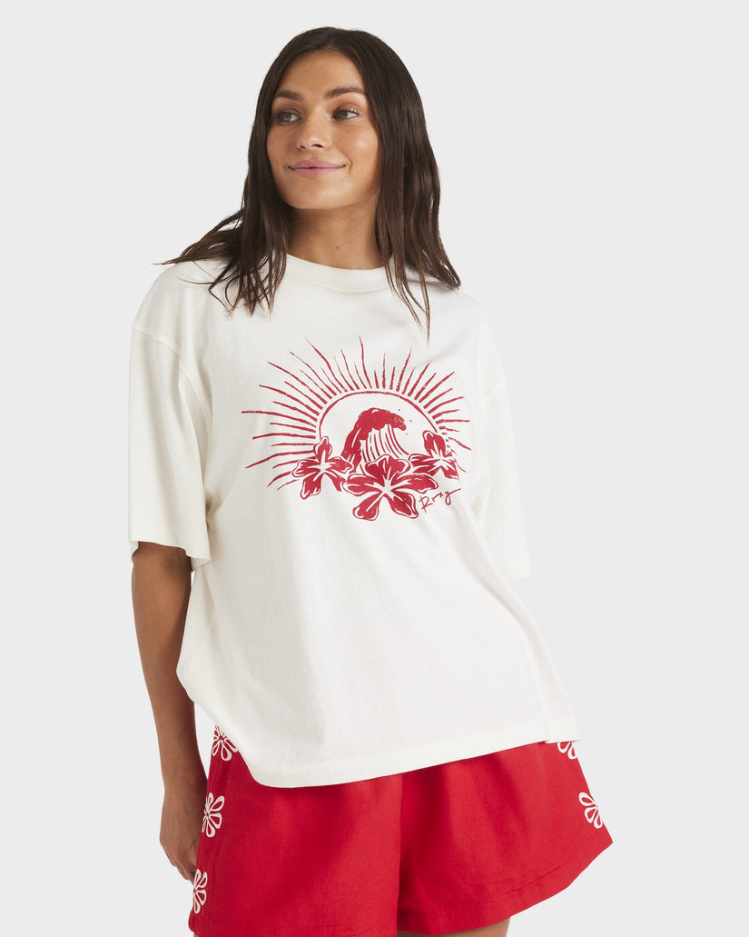 Roxy Chaser Tee - Egret
