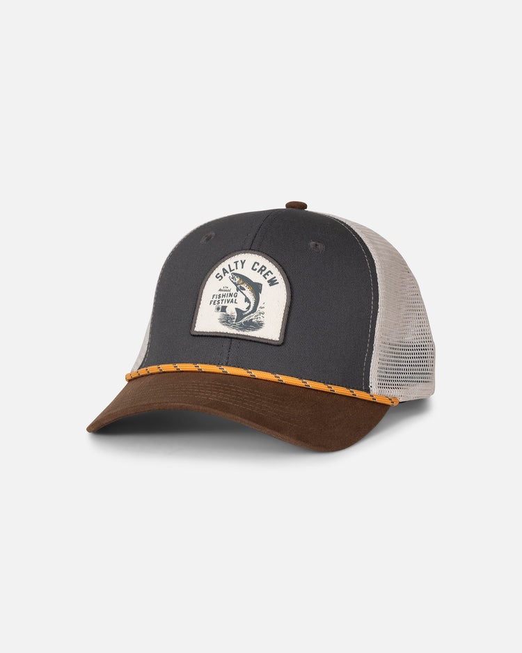 Salty Crew  Fishing Club Trucker - Grey Brown