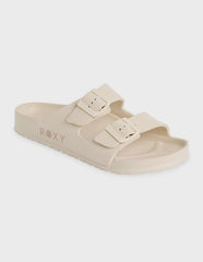 Roxy Womens Kattie Slides - Cream