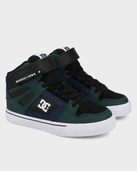 DC Youth Pure High Top EV - Green/Navy/Black